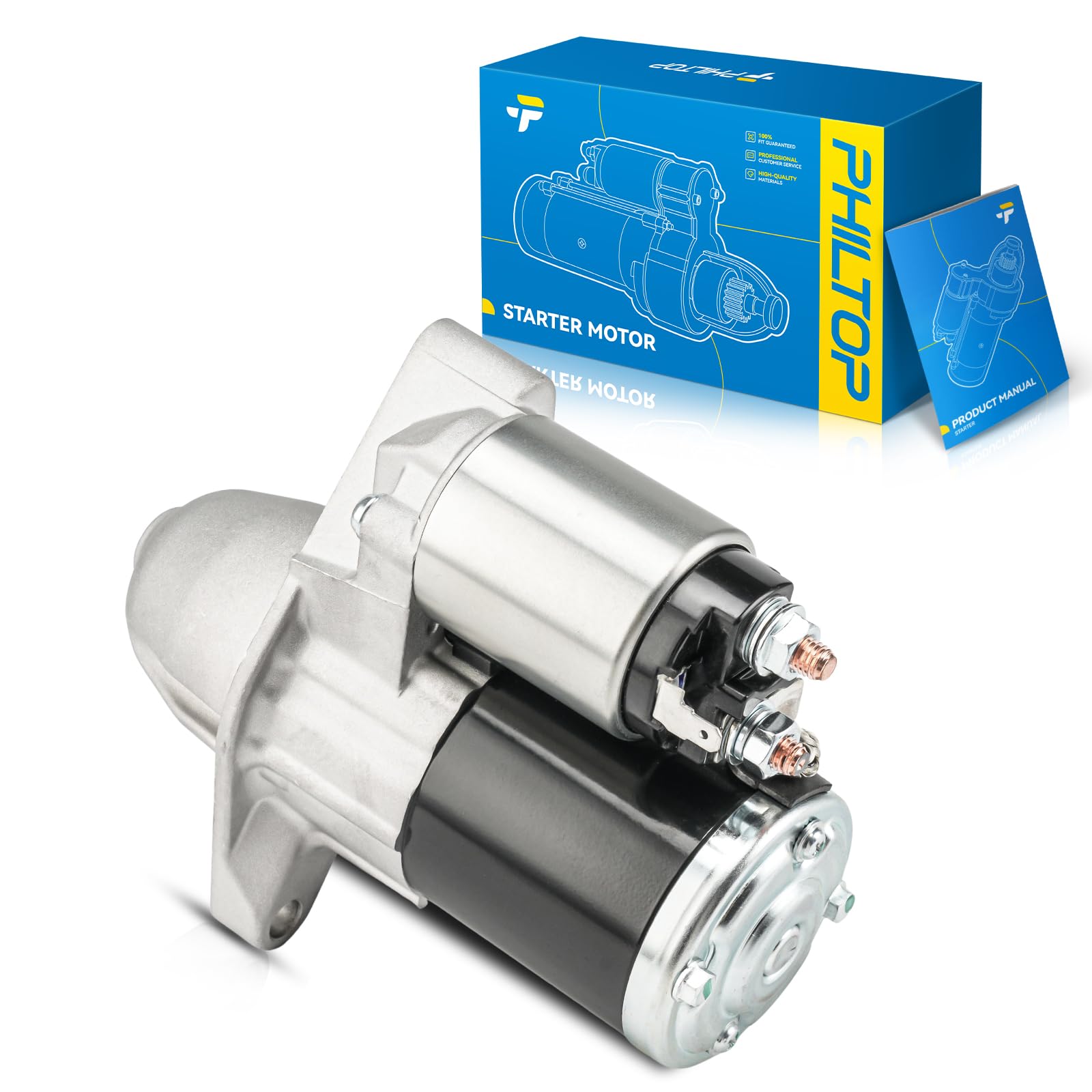 PHILTOP New 19254N Starter Compatible with Dodge Dart 2013-2016 2.4L/2.0L