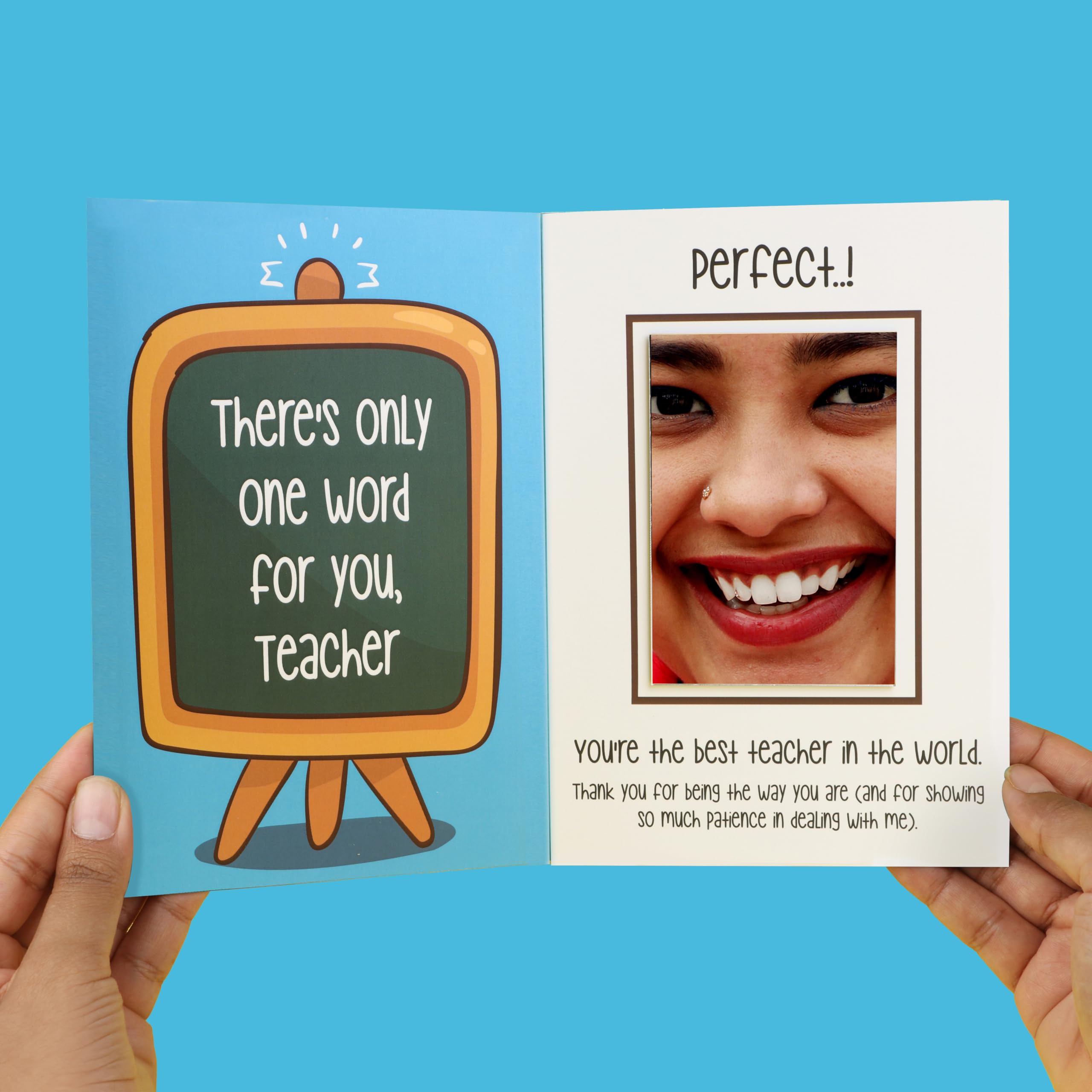 Oye Happy - Teacher’s Day Mirror Greeting Card | Unique Reflective Thank You Card for Teachers, Mentors & Educators | Appreciation Mirror Card for Teacher’s Day