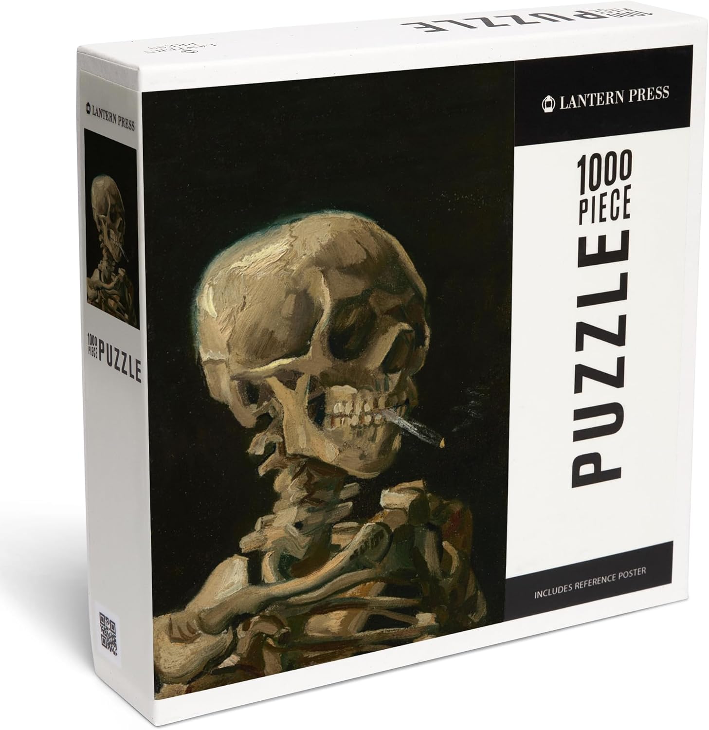 Head of a Skeleton with a Burning Cigarette (Vincent Van Gogh) c. 1886, Masterpiece Classic (1000 Piece Puzzle, Challenging Jigsaw Puzzle for Adults, Made in USA)
