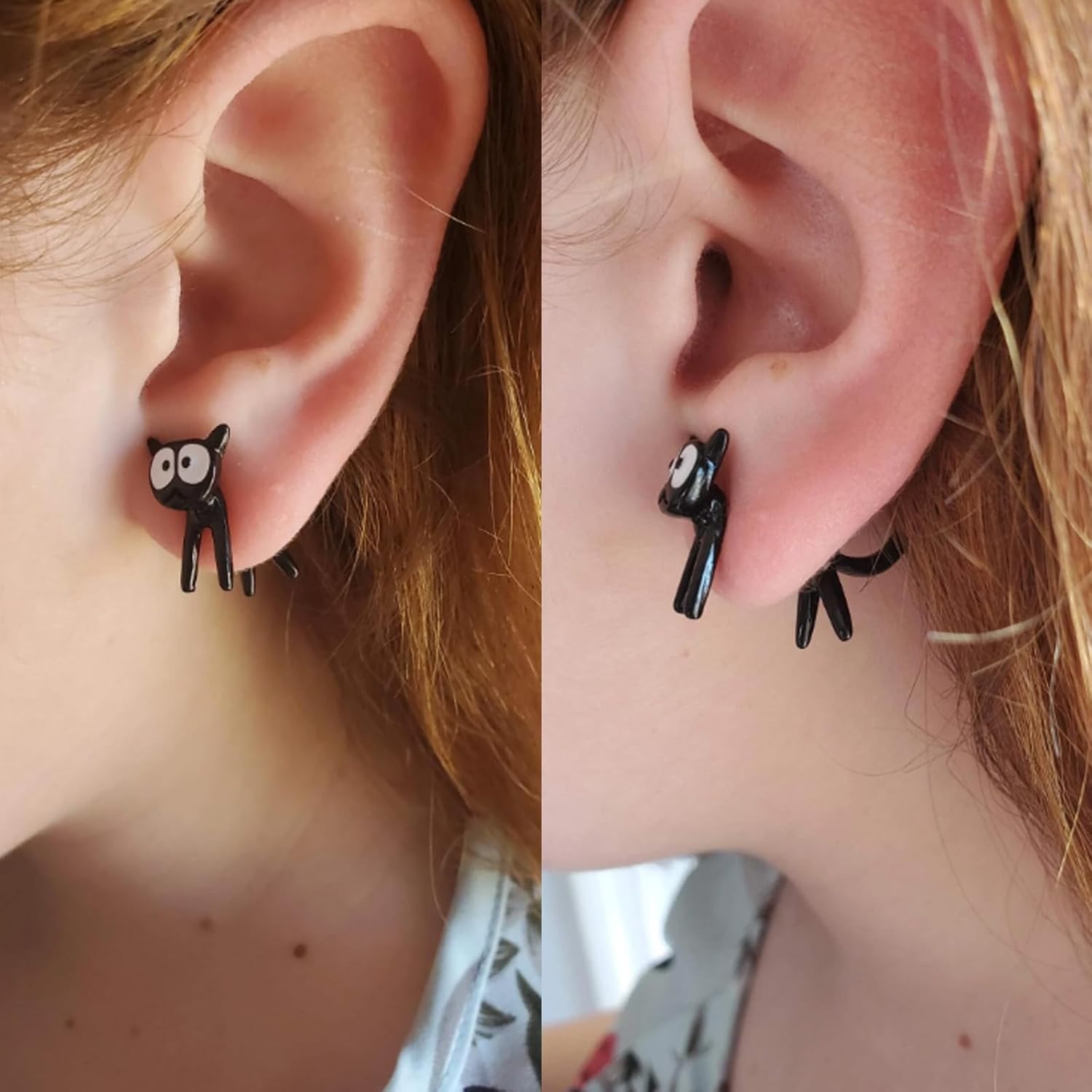 Cat Earrings for Women Trendy Stuff Valentines Day Gifts for Her Cute Funny Animal Stud Earrings Jewelry Cat Lovers Gifts for Birthday Christmas - Image 3