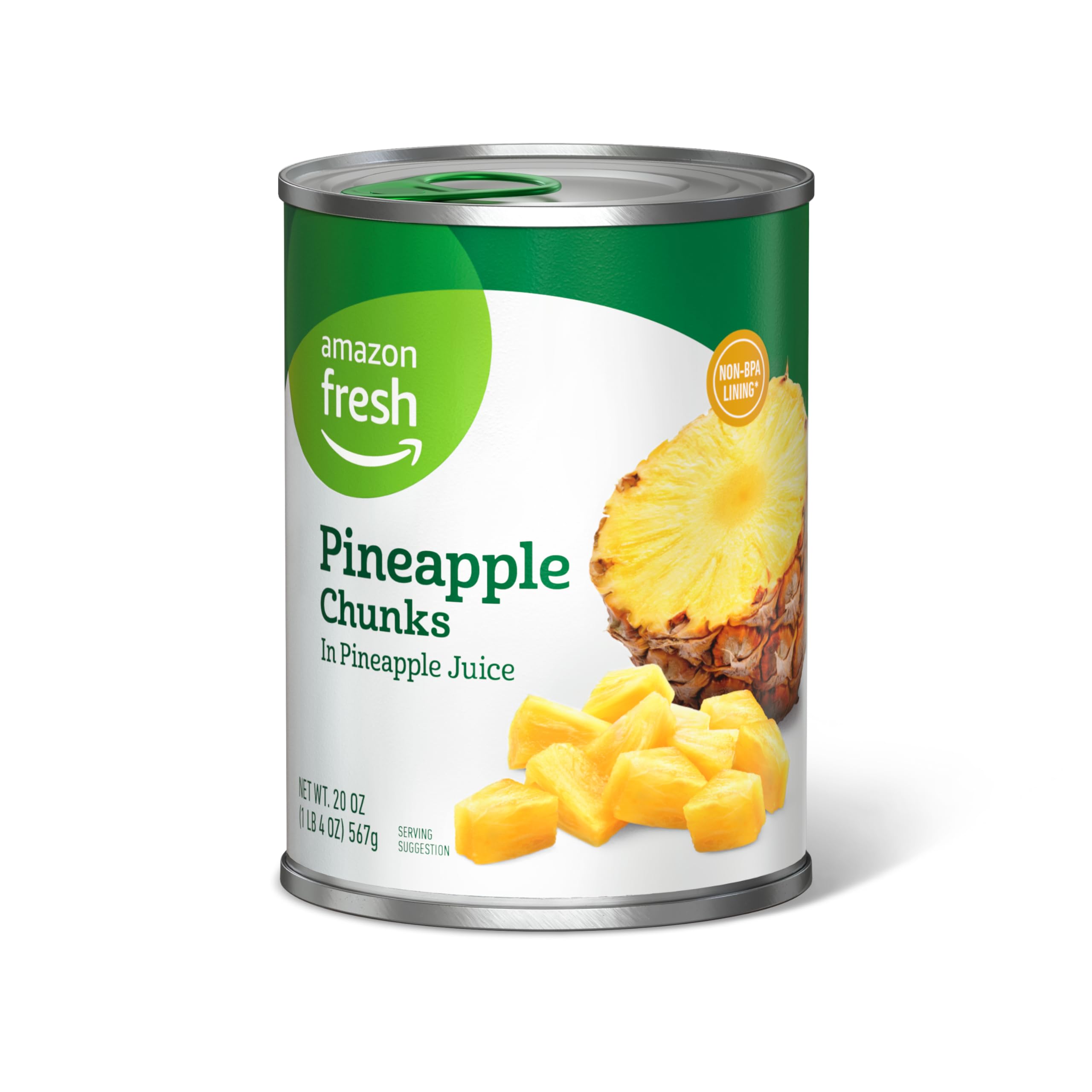 Amazon.com : Amazon Fresh, Pineapple Chunks in Pinapple Juice, 20