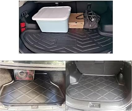 Compatible With Hyundai For Accent For Verna HC For Solaris 2018-2023 カー収納ボックスパッド リアトランクマット防水ラバーマット 車のトランクマット
