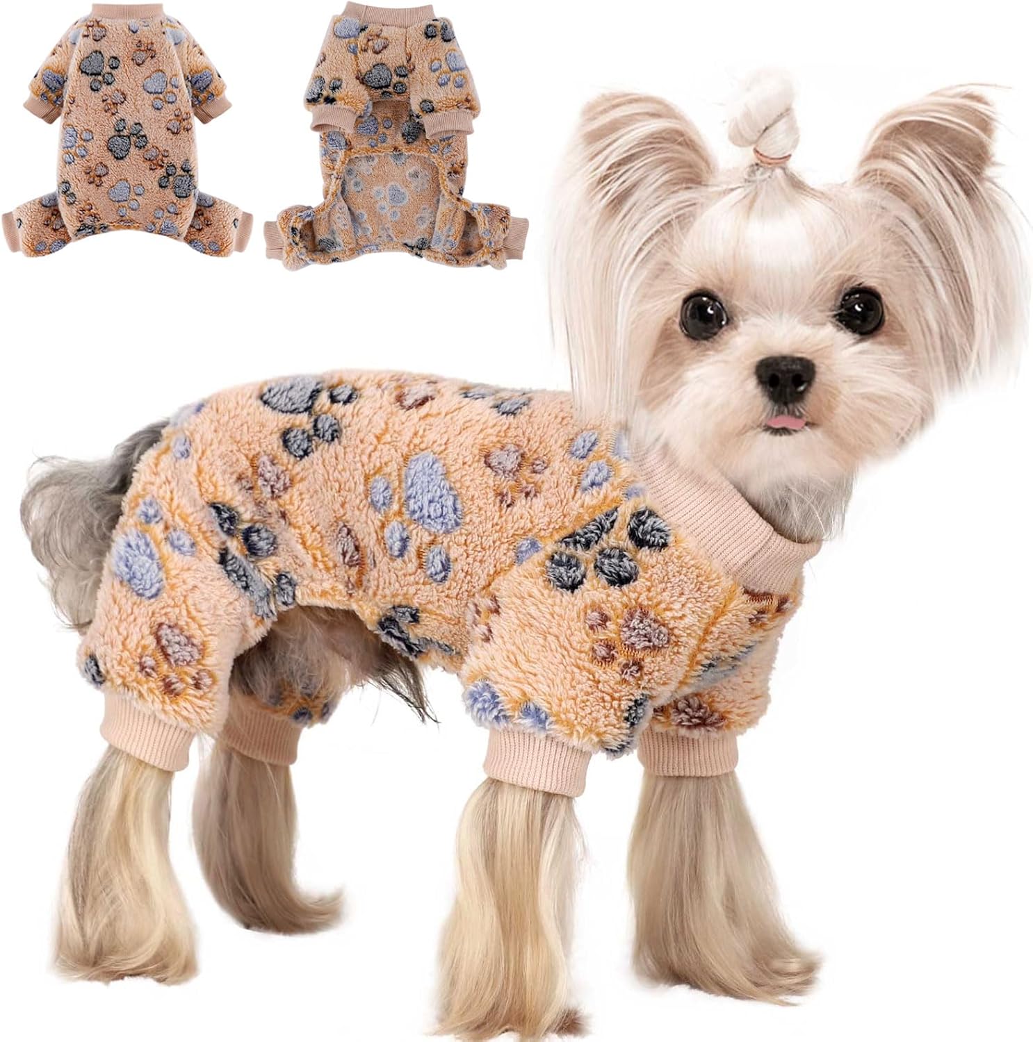 Dog Sweaters for Small Dogs Winter Pet Clothes Puppy Clothes Boy Girl Fleece Small Dog Pajamas Jumpsuits Doggie Outfits for Chihuahua Yorkie Cat Apparel Dog Sweaters for Small Dogs Winter Pet Clothes Puppy Clothes Boy Girl Fleece Small Dog Pajamas Jumpsuits Doggie Outfits for Chihuahua Yorkie Cat Apparel