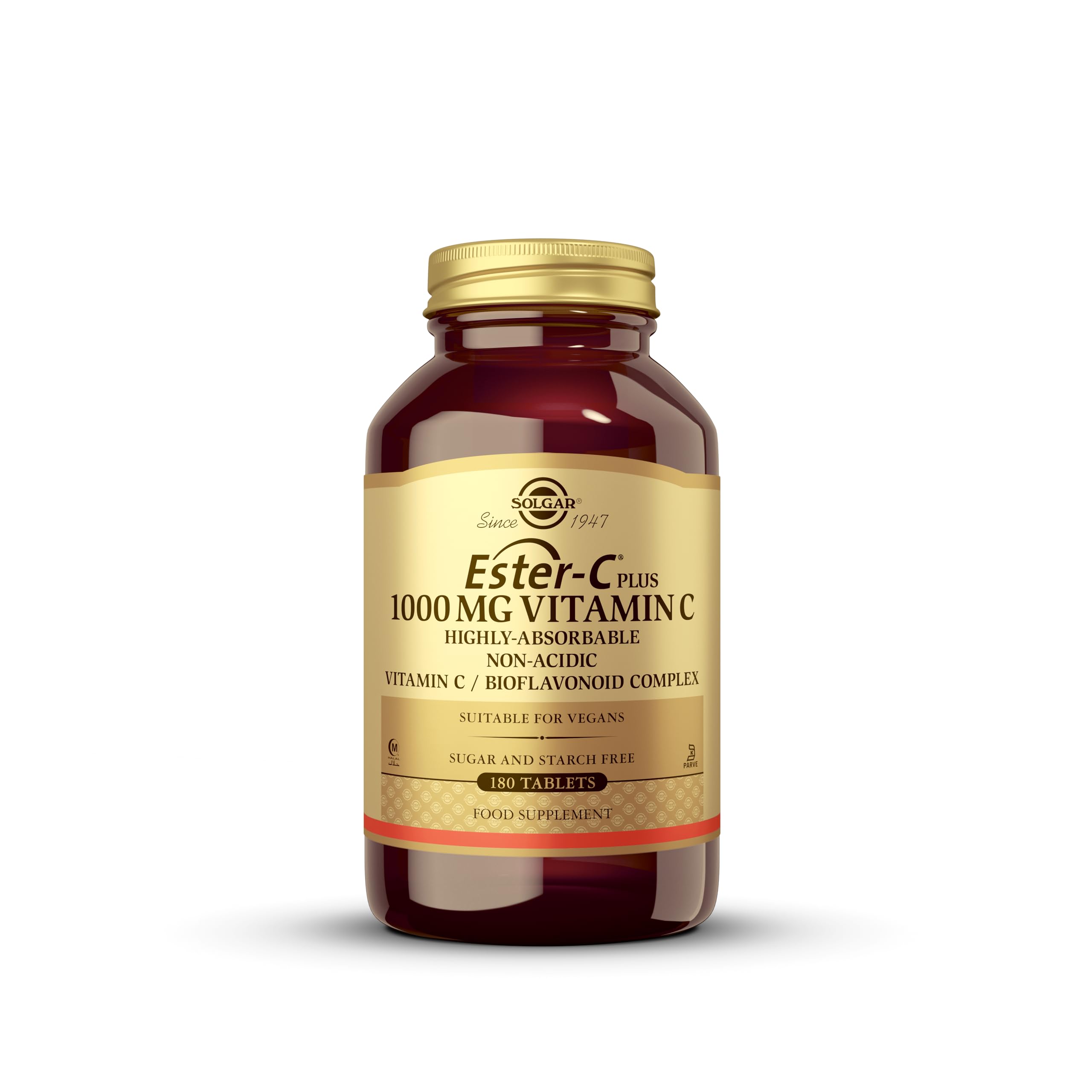 Solgar Ester-C Plus 1000mg Highly Absorbable Dietary Supplement 180 Tablets