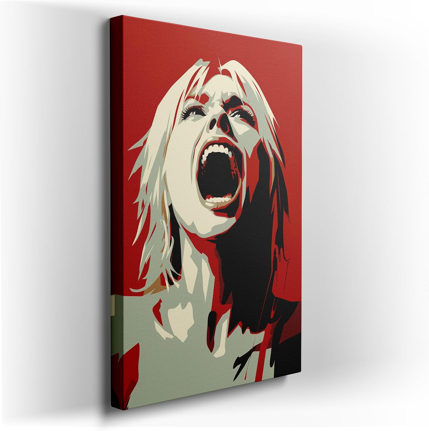 Canvas for Living room. Echoes of Silence: A Striking Portrayal of Unspoken Emotion, 27 x 18 inch Canvas Wall Art - Contemporary Masterpieces - Modern Home Decor - 69x46 cm (27x18 inch)