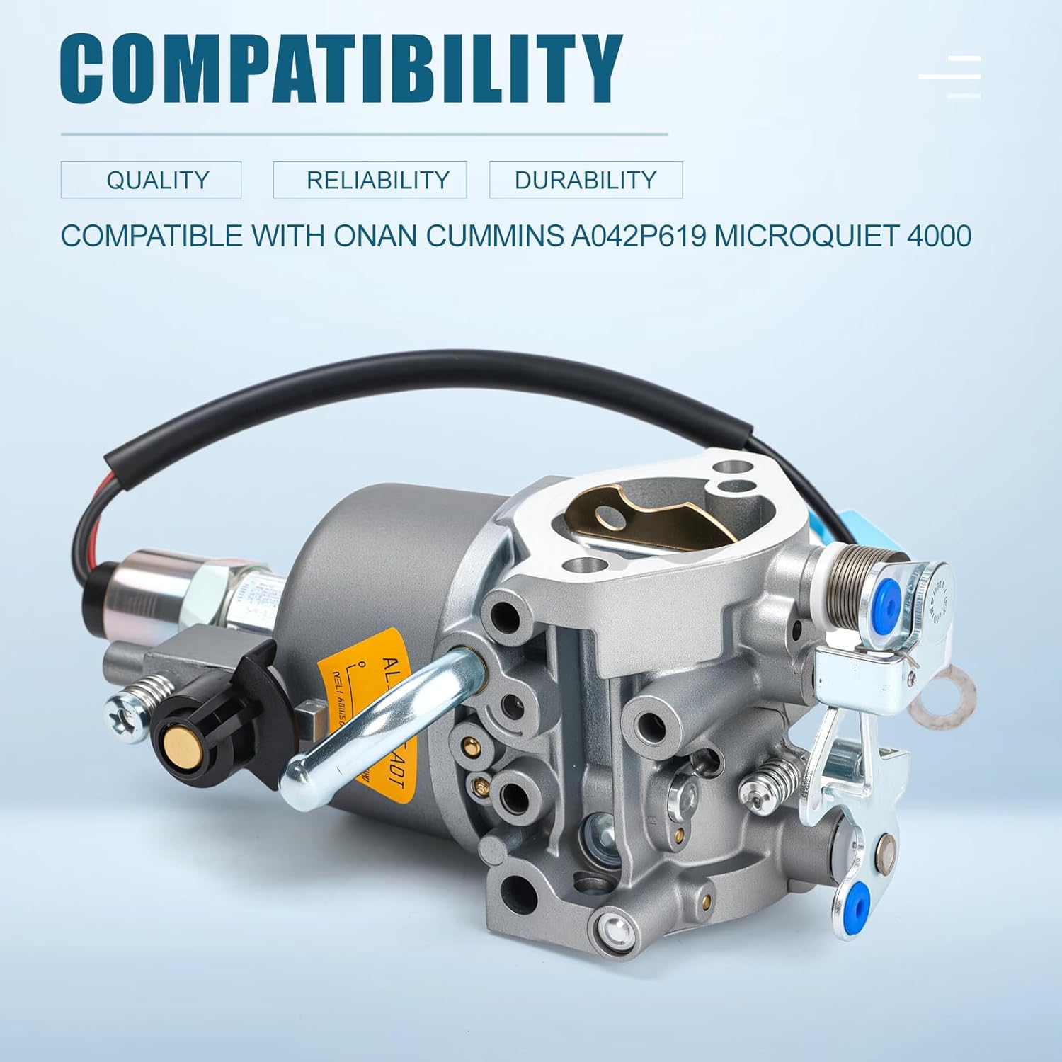 Carburetor Compatible with Onan Cummins A042P619 Microquiet 4000 Watt Onan 4KYFA26100 4KYFA26100P 4KYFA26100K KY Generator Replaces 146-0759 146-0785 146-0803 with Air Filter