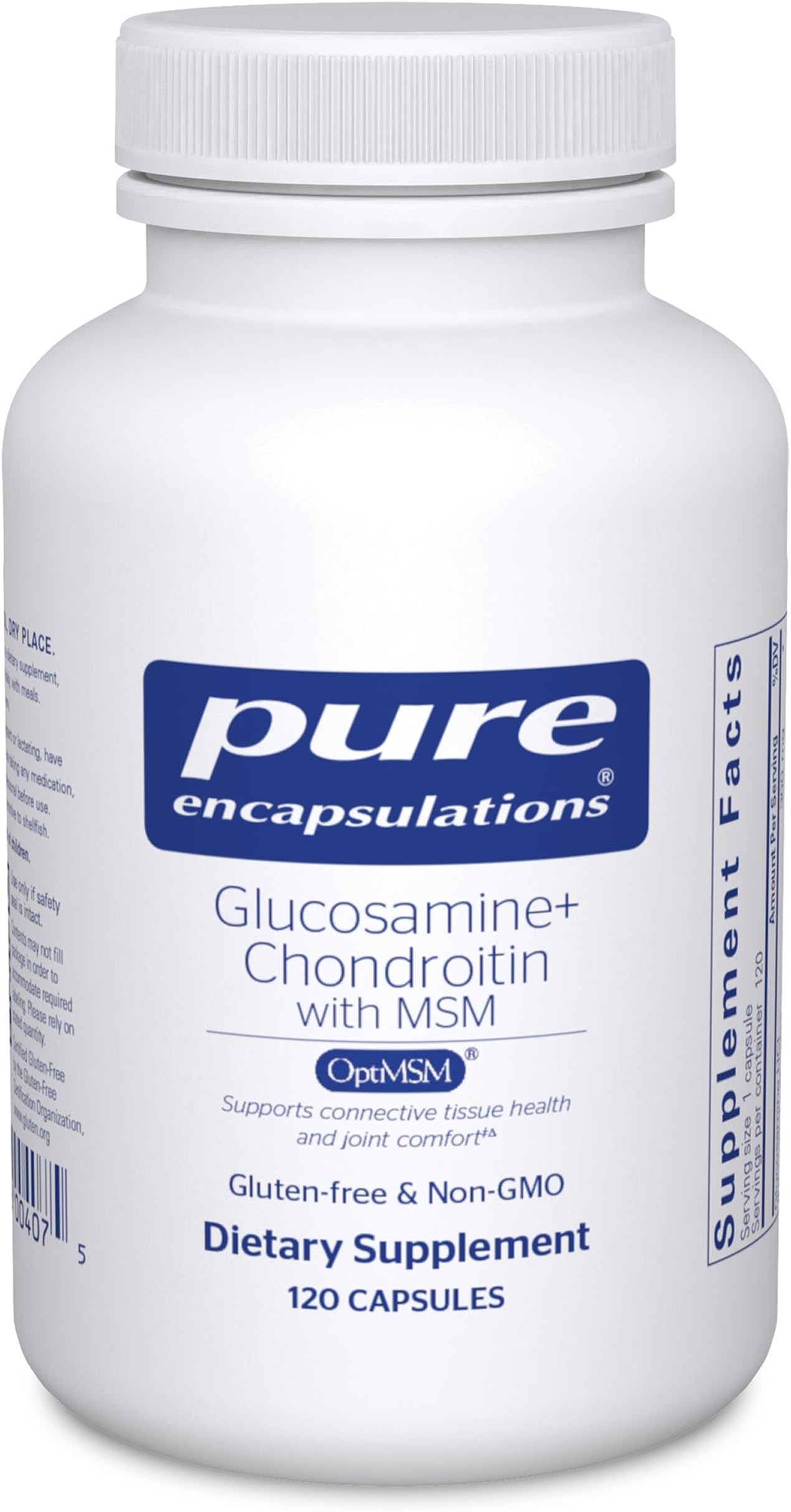 Pure Encapsulations Glucosamine Chondroitin with MSM, 120 Capsules