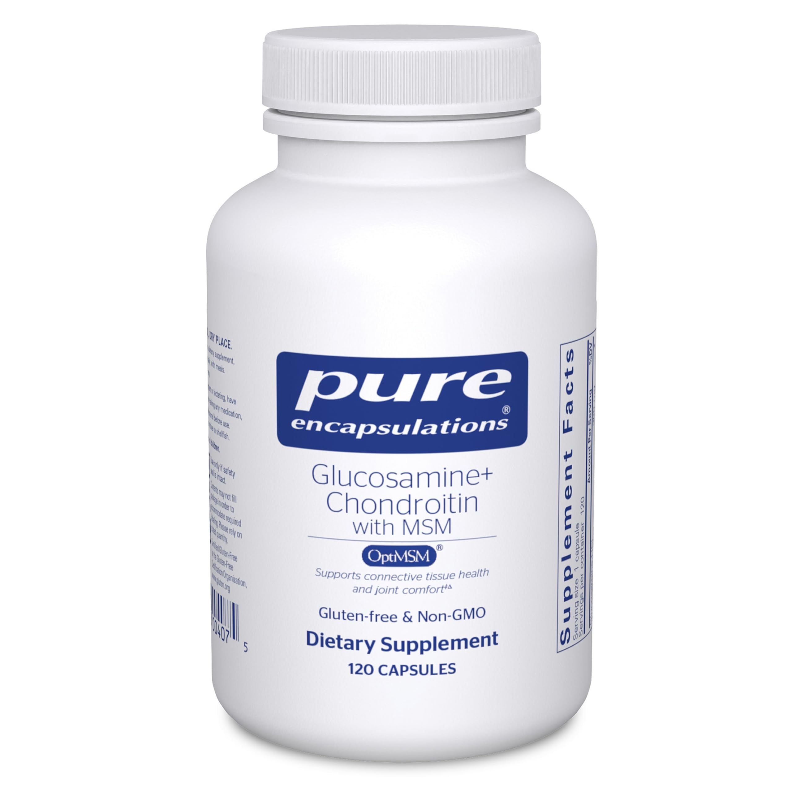 Pure Encapsulations Glucosamine Chondroitin with MSM, 120 Capsules