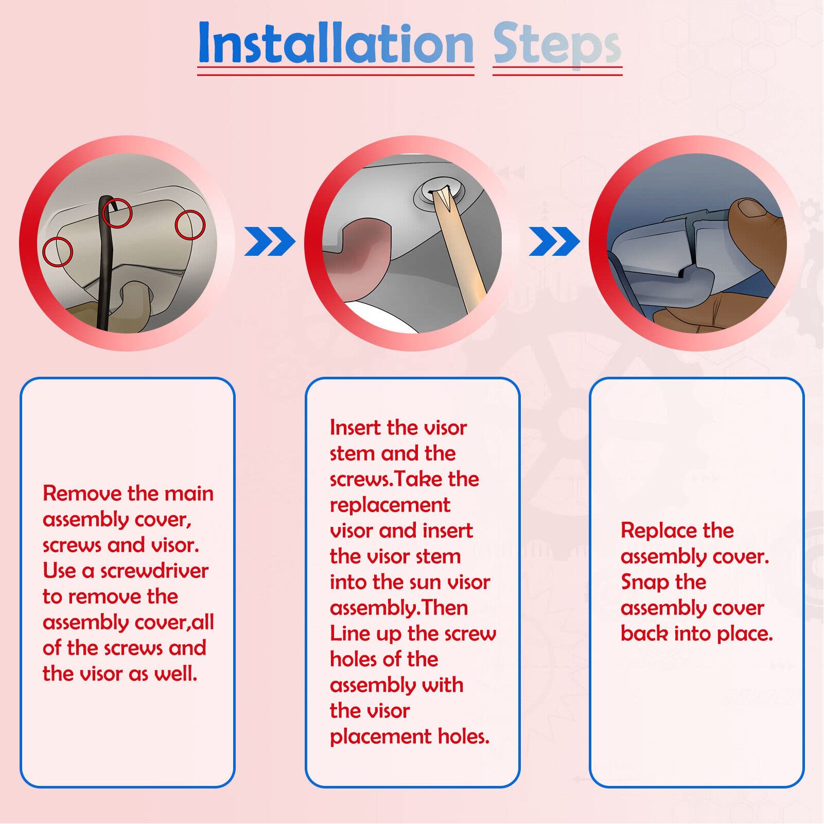 Car Sun Visor, Sun Visor Assy Left Driver Side Grey 92011FG032ME Replacement for Subaru Impreza 2008?2014