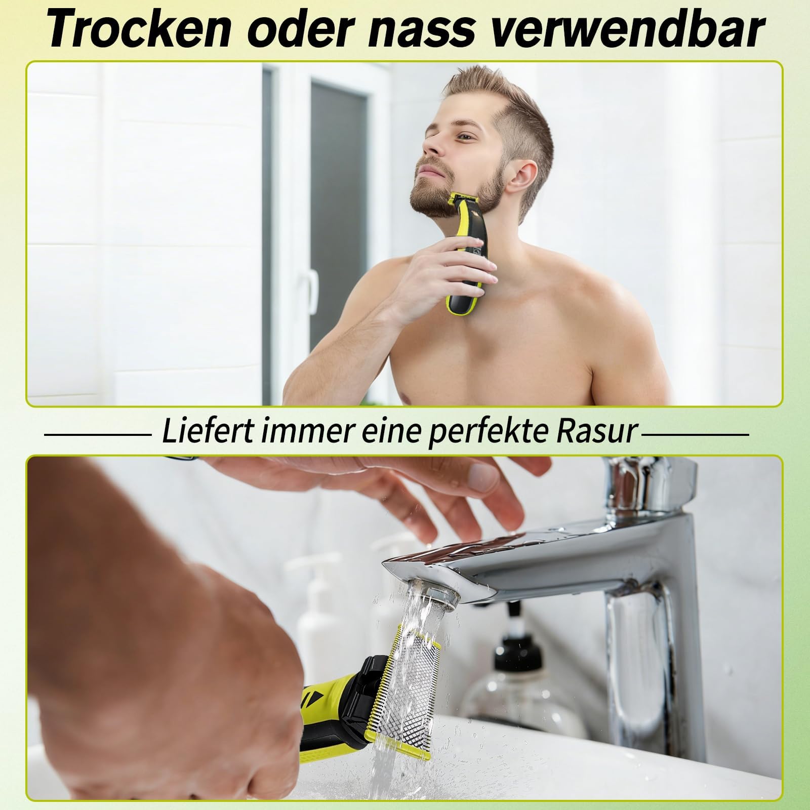 2 Stück Ersatzklingen für Philips OneBlade & OneBlade Pro – Bruchsicher & Langlebig für Gesicht und Körper.