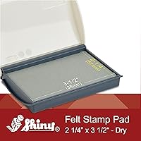 Vista 2 de Shiny SHI-40127 Almohadilla de sello de goma, 2 1/4 "x 3 1/2", seco/sin tinta