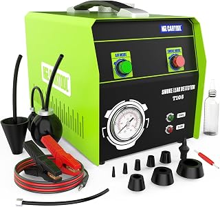 MR CARTOOL T105 Automotive Smoke Machine Dual-Mode EVAP Leak Detector, Built-in Air Pump Car Vacuum Smoke Tester Machine for All DC 12V Vehicle Motorcycle