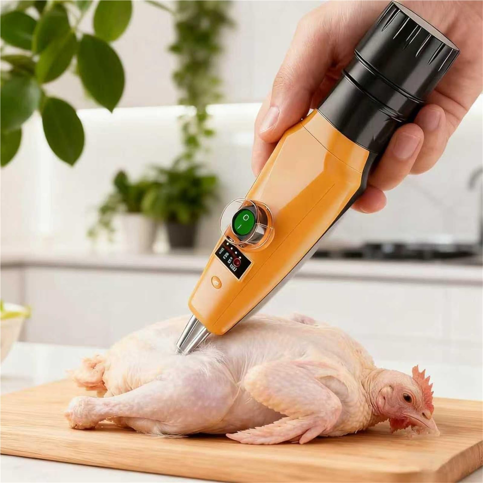 MRKU Electric Chicken Plucker Machine,Portable Poultry Plucker,13000 RPM,Detachable Conehead,LED Power Indicator,Ideal for Chickens,Ducks,Geese,and Turkey