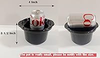 Vista 4 de Mini olla de cocción lenta 0.65qt (20oz) calentador, juego de ollas de fondue, olla de chocolate (acero inoxidable) (rosa)