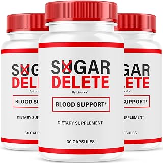 (3 Pack) Sugar Delete Capsules - Official Supplement Support, Premium Formula All Natural Ingredients, SugarDelete Pills Maintain Healthy Stable Levels, Advanced Formula, 90 Capsules for 3 Months