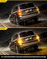 Vista 4 de AUXITO Luces direccionales LED 7443 7440 T20 7440A bombillas LED ámbar amarillo brillante 7441 7444 7444NA W21W luces LED de repuesto para luces