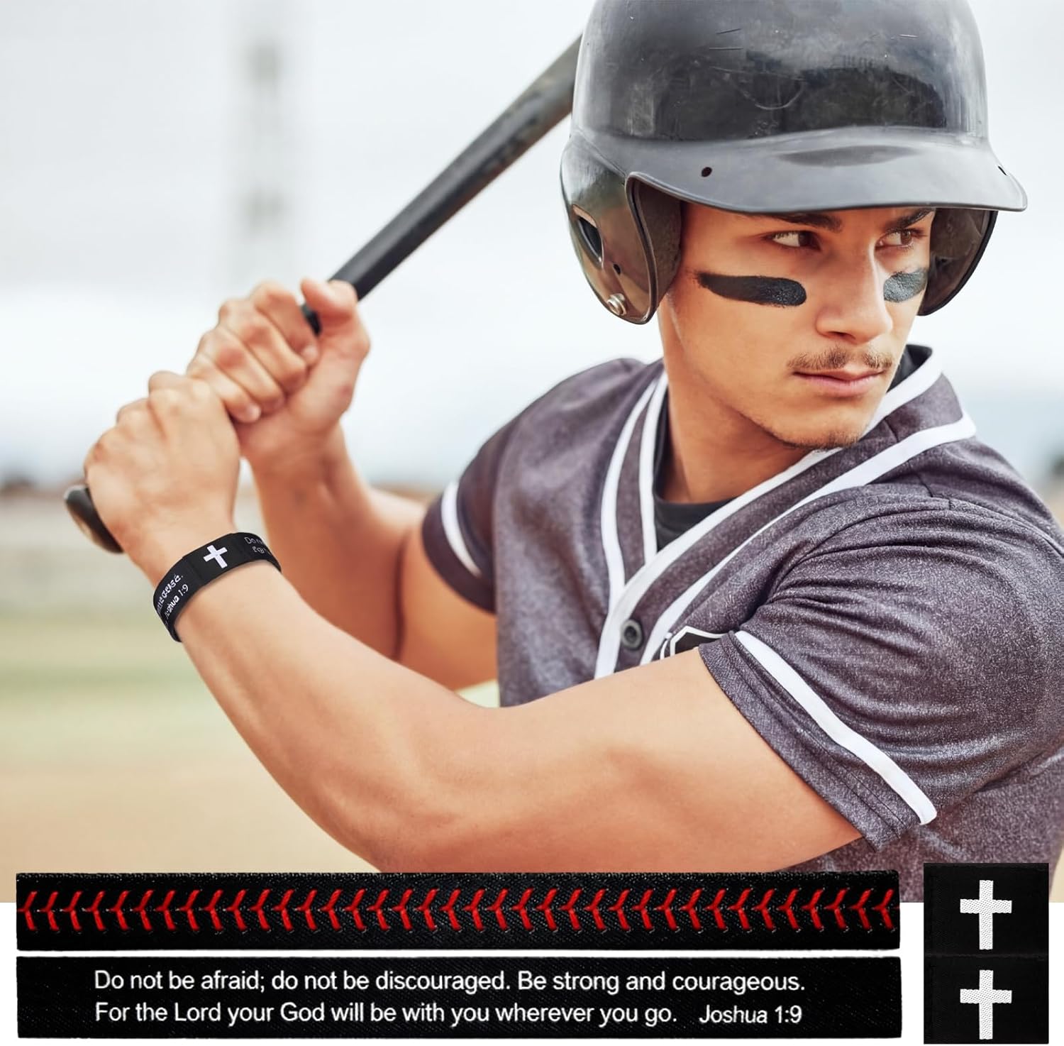 Landical Softball Baseball Bible Verse Bracelets with Nfc Technology for Women Men Teen Team Religious Christian Gifts Scripture Bracelets Tap-to-read with Phone Baptism Gifts