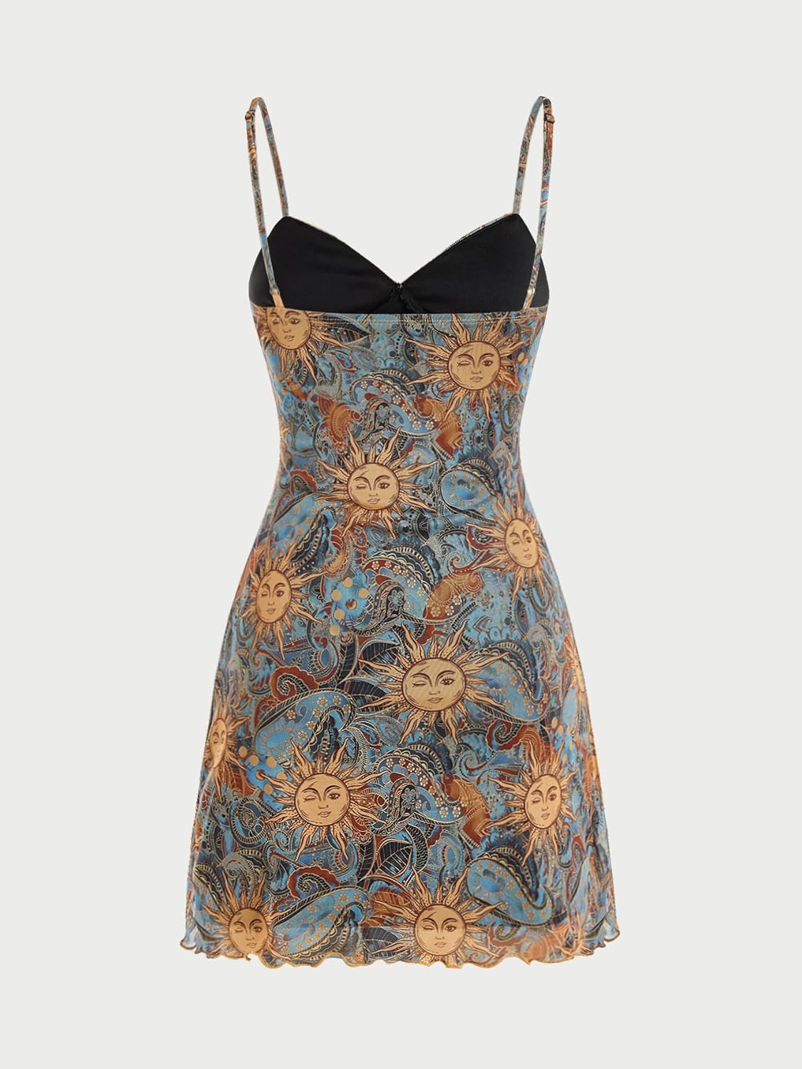 Milumia Women's Paisley Print Cami Short Dress Boho Mesh Mini Sun Dresses - Image 2