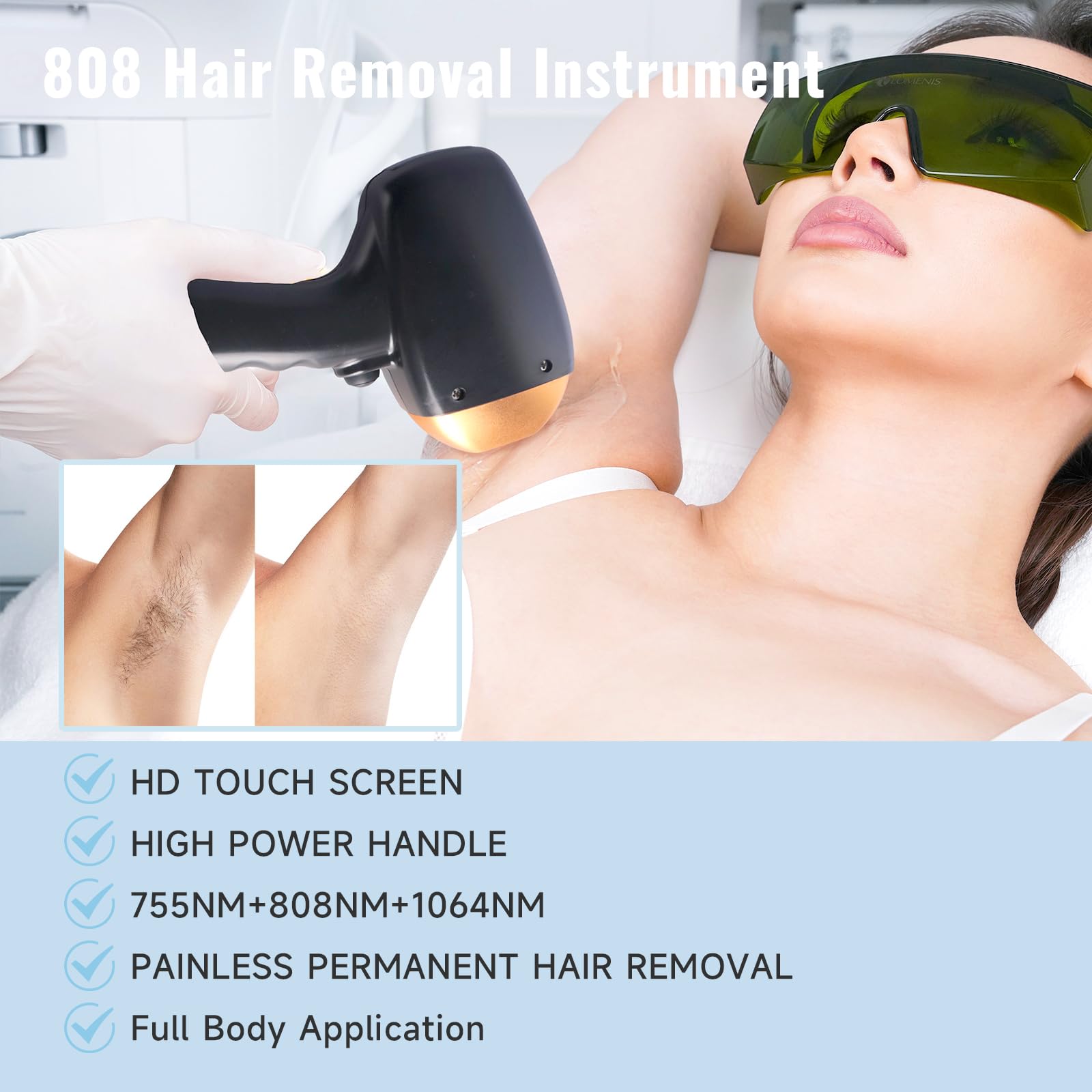 Amazon.com: Professional Hair Removal Machine,3 Wavelength