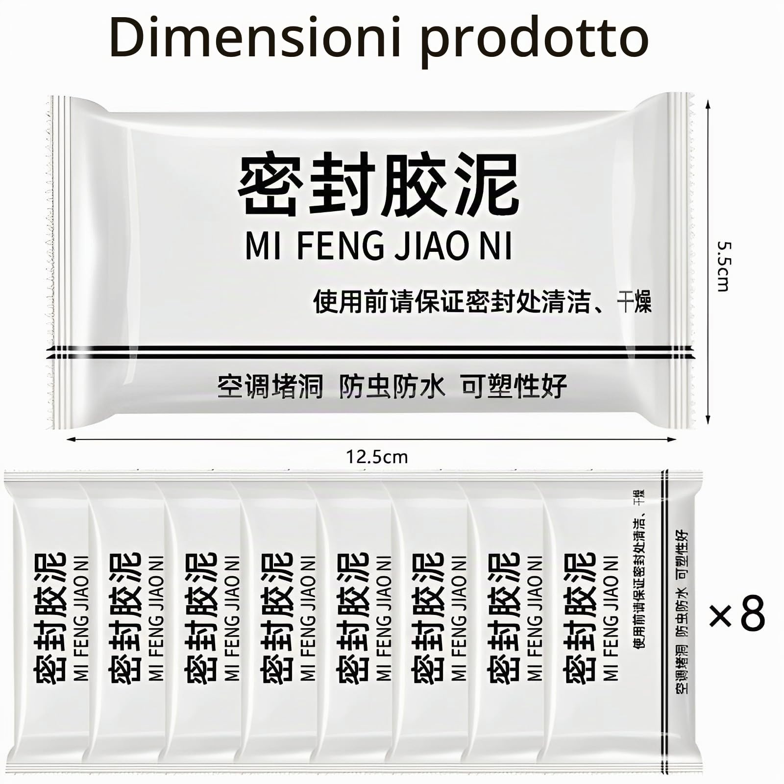 Sigillante impermeabile multiuso, 8 pezzi, emulsione isolante, riparazione rapida fango, fori e spazi vuoti