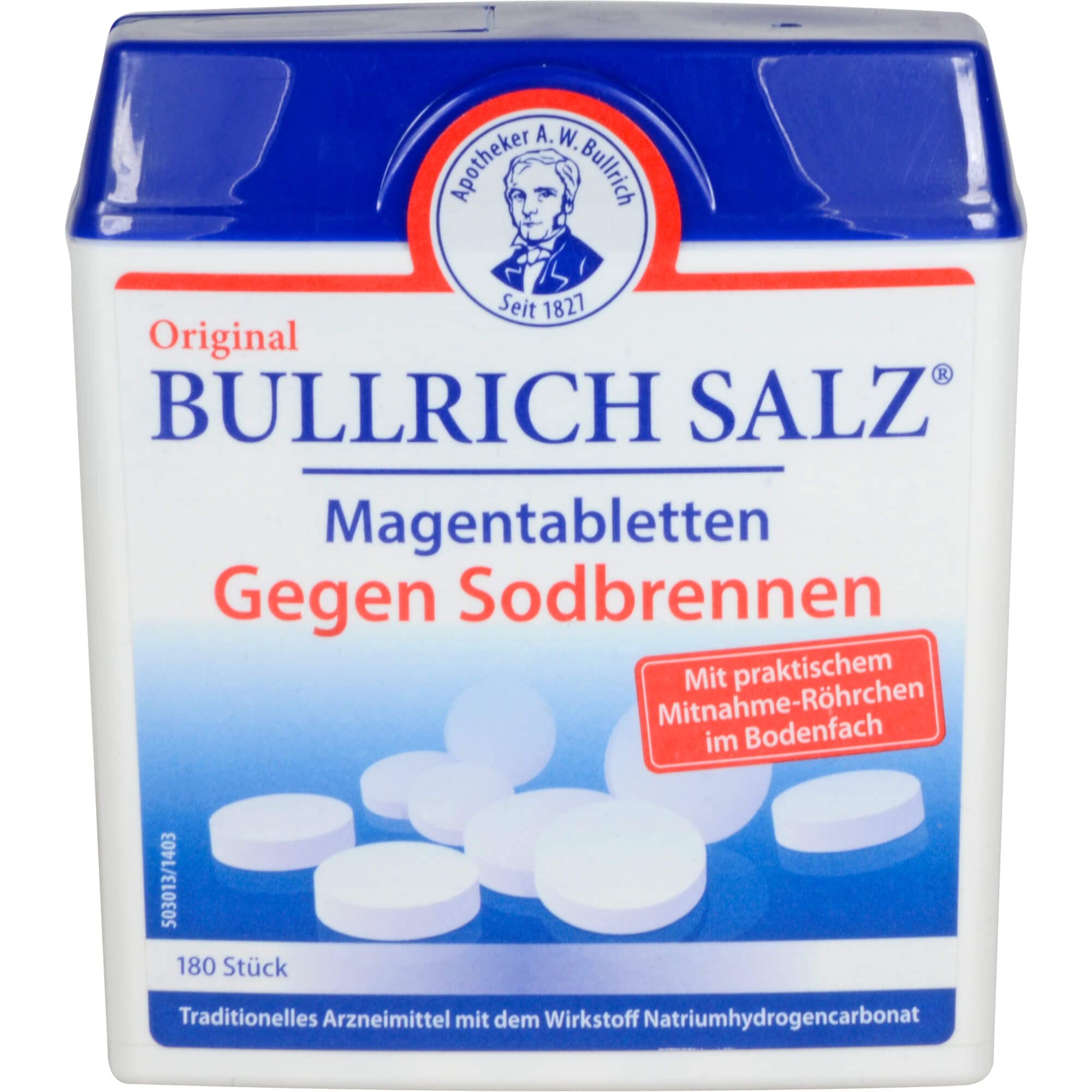 Bullrich Salt, Quick Relief for Heartburn and Acid-Related Stomach Pain, 180 Tablets