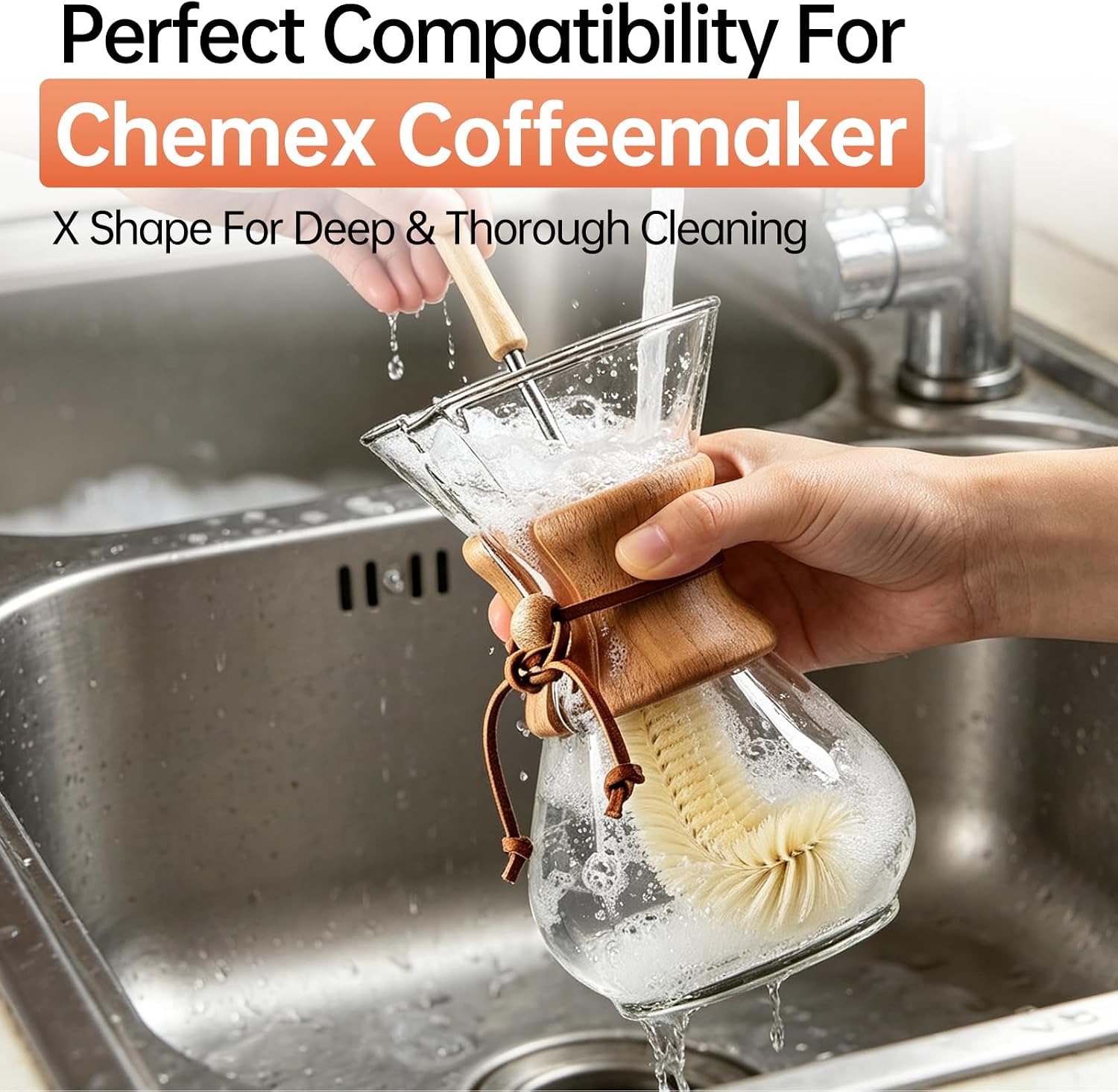 Cleaning Brush Compatible with Chemex Coffeemakers image 2