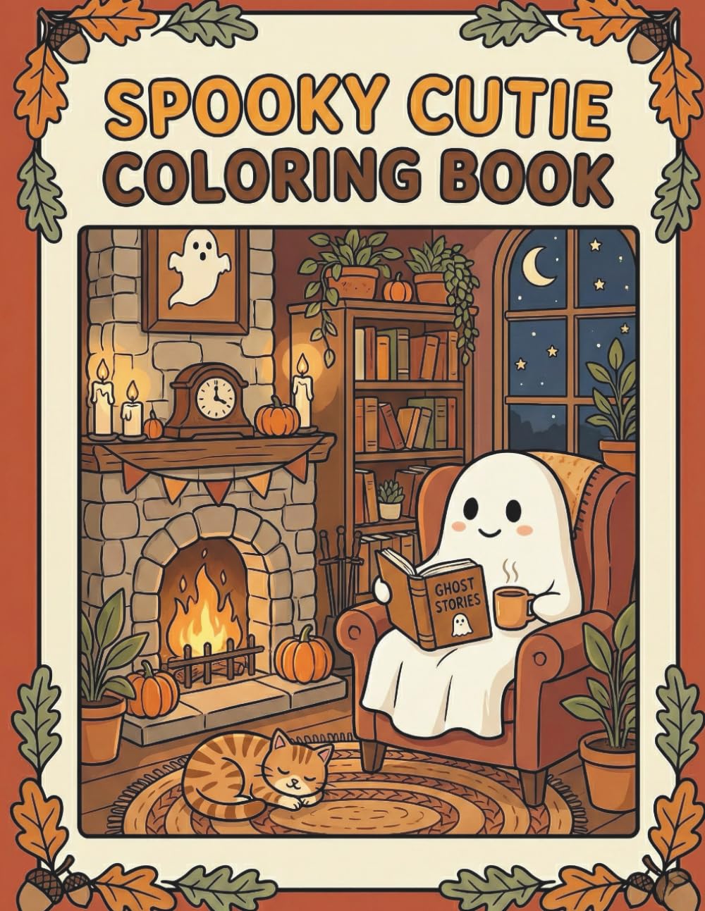 Bold and easy spooky coloring book: Bold and Easy Adorable Creepy Creatures and Cozy Hygge Scenes for Stress Relief and Relaxation | Simple Large ... Thick Lines for Adults, Teens, and Seniors