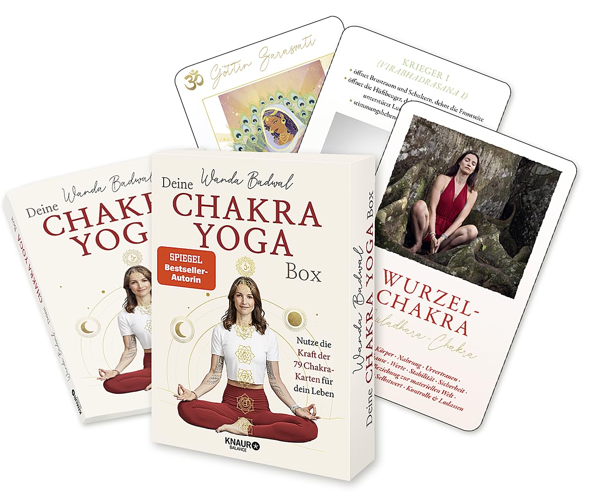 Deine Chakra-Yogabox: Nutze die Kraft der 79 Chakra-Karten für dein Leben | Inkl. Anleitungsbuch | Wertvolle Mantras und Chakra-Yoga-Übungen für einen Alltag im Einklang mit dir selbst
