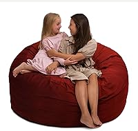 Vista 31 de ULTIMATE SACK 6000 Silla Puf de 6 Pies con Reposapiés, Funda de Gamuza Negra – Tumbona de Espuma de Gran Tamaño, Asiento de Suelo, Sofá Pequeño