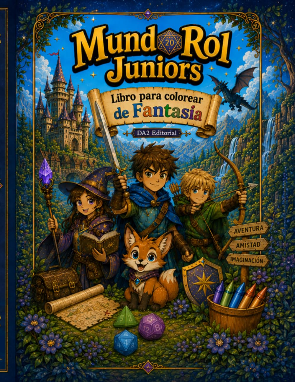 MundoRol Juniors: Libro para colorear de Fantasía