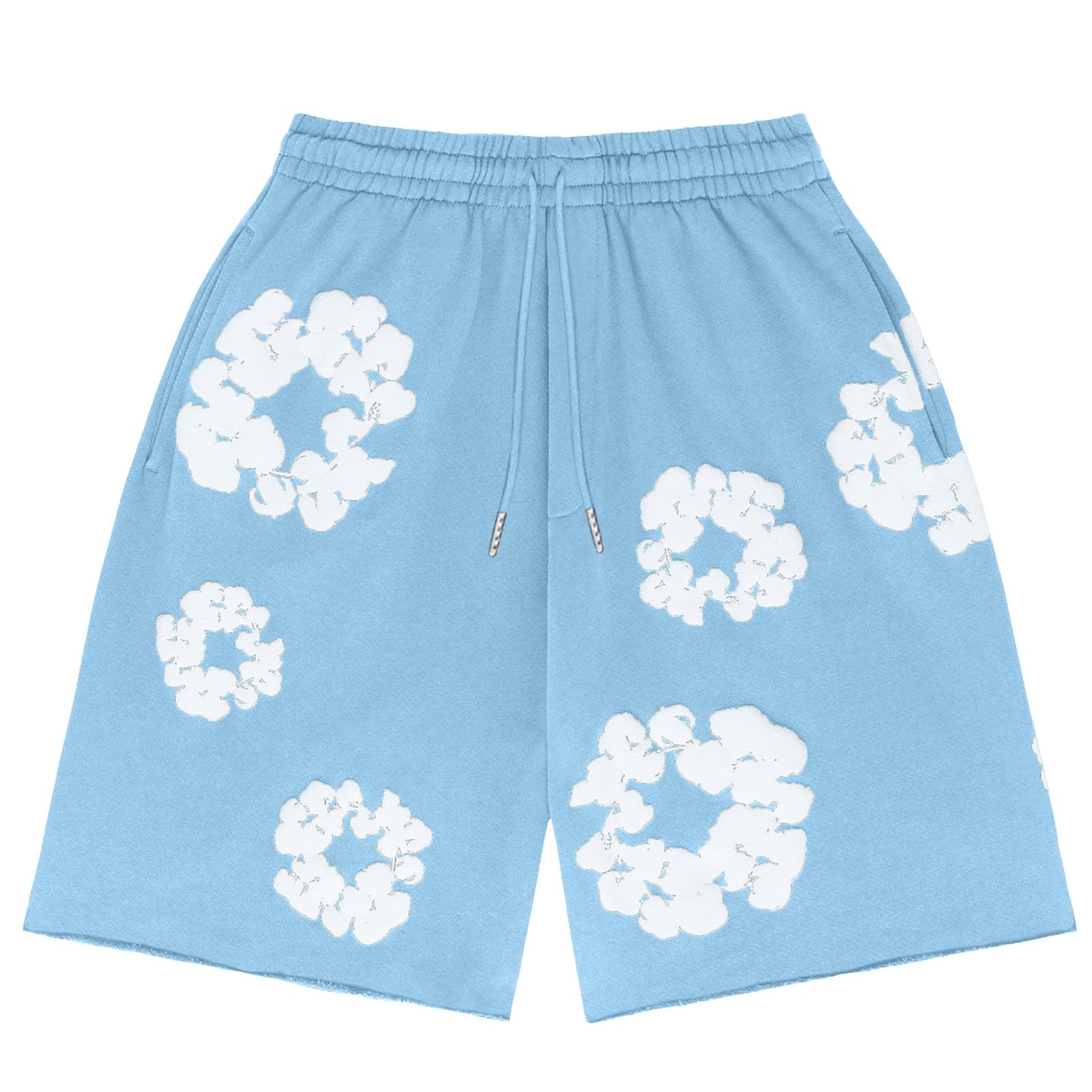 Men's Casual Shorts Floral Print Lightweight Cotton Shorts with Side Pockets Urban Y2K Style for Streetwear Beach or Sport - 4