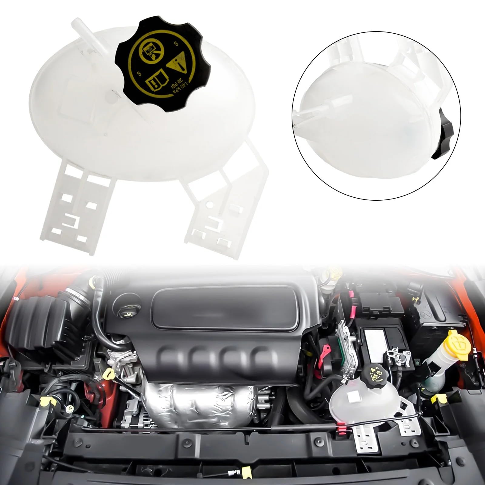 Refrigerante Vaschetta Compatibile Con Jeep Per Compass 2017-2022 68289857AA 68327756AA 53331946 Serbatoio Liquido Di Raffreddamento Radiatore Motore Serbatoio Espansione