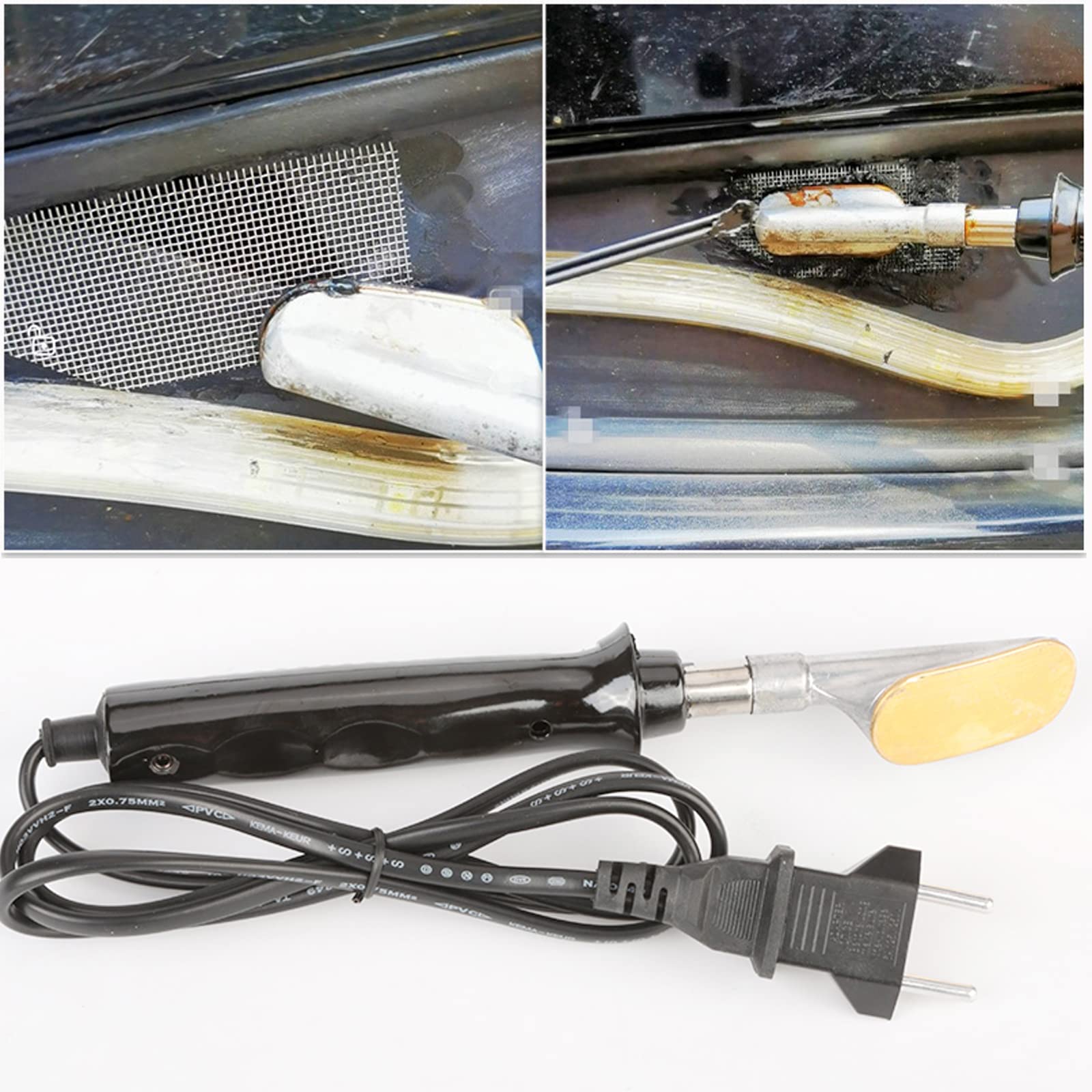 Kit de réparation de parechocs de voiture, kit de réparation de parechocs en plastique, kit de réparation de parechocs de voiture, kit de fissure et de trous de réparation de grille spatule fil de