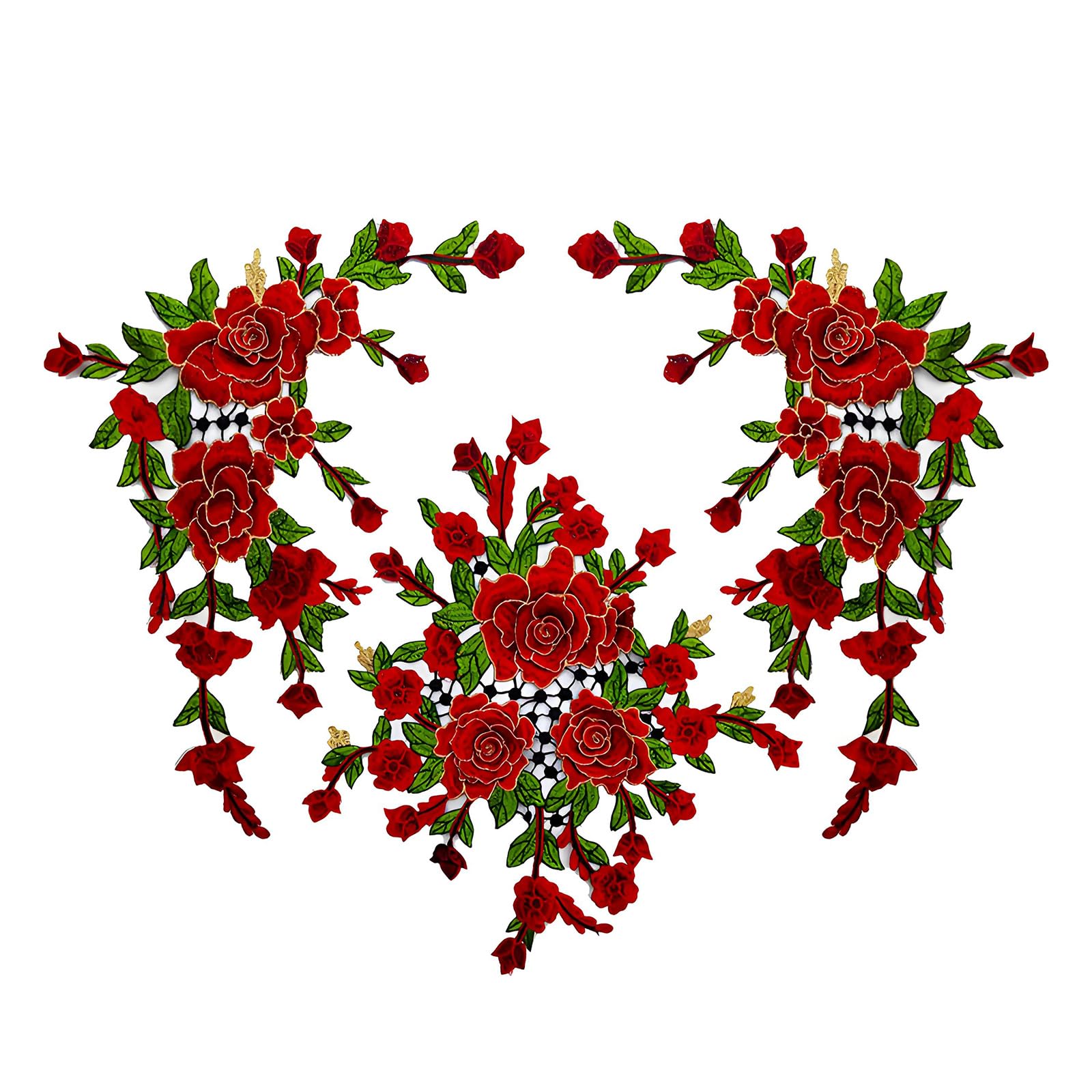 our fave Embroidered Applique Fade Resistant Sewing on Polyester Sticker for Shirt Jackets Dress Cheongsam Decoration Craft Fixes