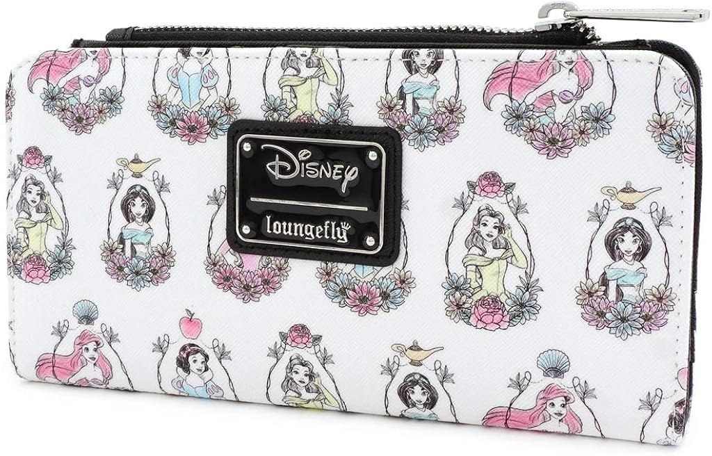 Vista 3 de Loungefly X Disney Princess Portraits - Cartera con estampado de princesa