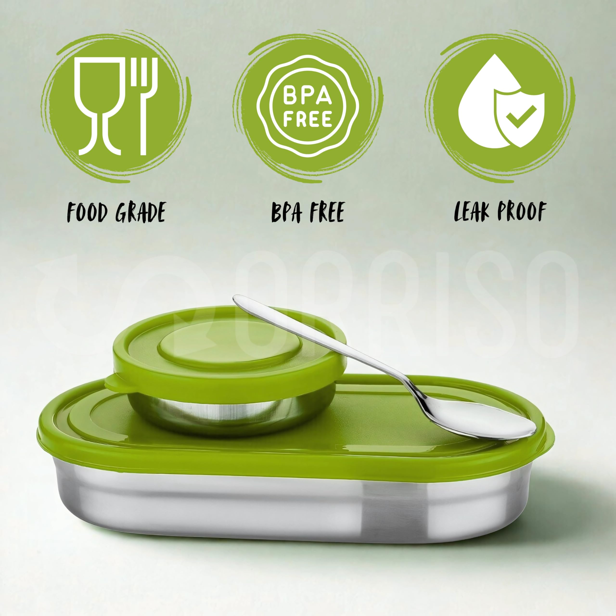 Kids Stainless Steel Lunch Box - Leak Proof & Durable -6