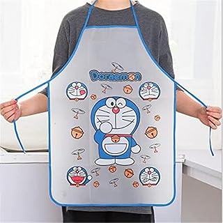 Coloring Apron - Girls & Boys - With 6 Clay Colors, 5 Cutters And 12 Water Color Palette - Great Set For Creative Kids - Assorted Graphics (Blue Monkey)
