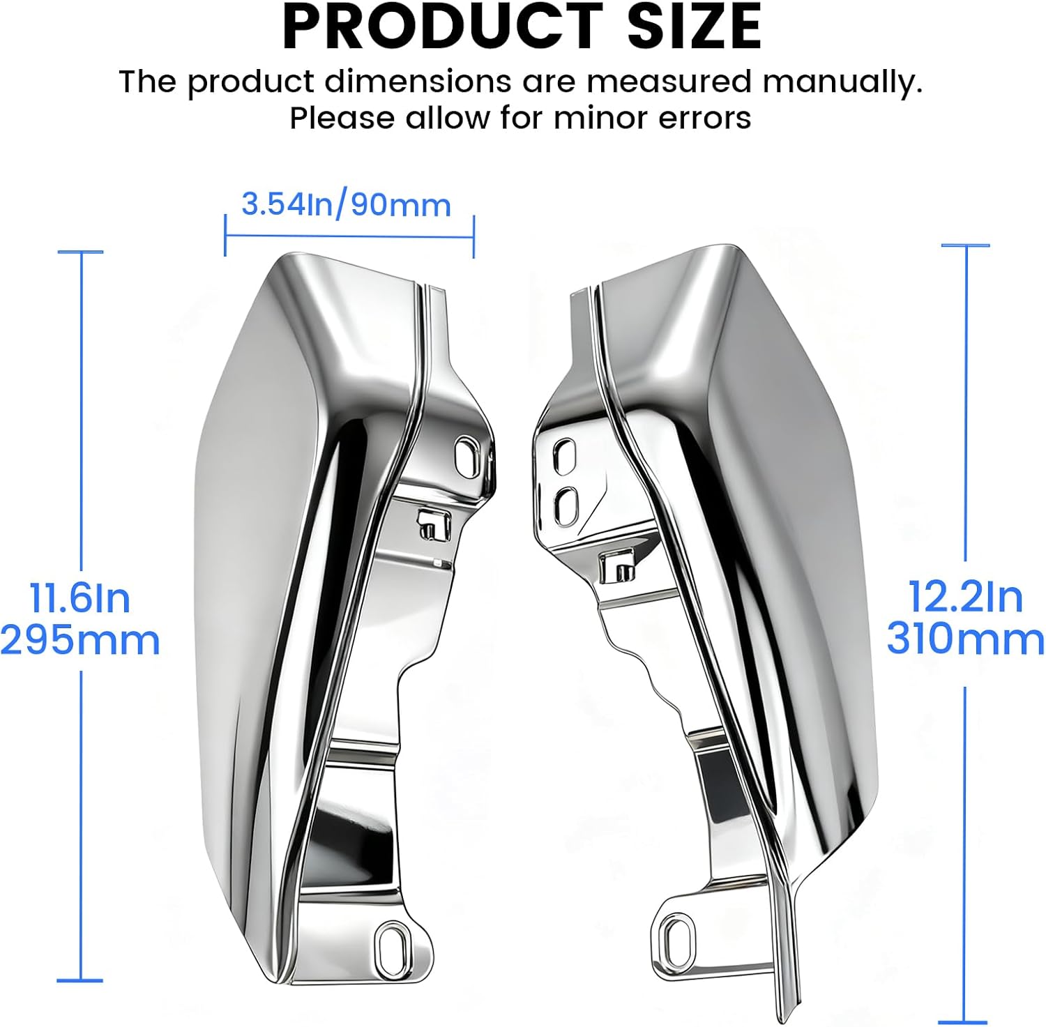 Deflector Heat Shields for Harley Davidson Touring Street Glide Road Glide Electra Glide Road King Ultra Limited Tri Glide CVO 2017-2024 2025, Gloss Sliver