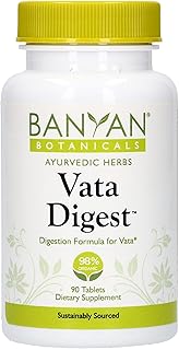 Banyan Botanicals Vata Digest – Natural Digestion Supplement Made with Organic Herbs Like Ajamoda & Ginger – for Digestion Support and Comfort* – 90 Tablets – Non GMO Sustainably Sourced Vegetarian