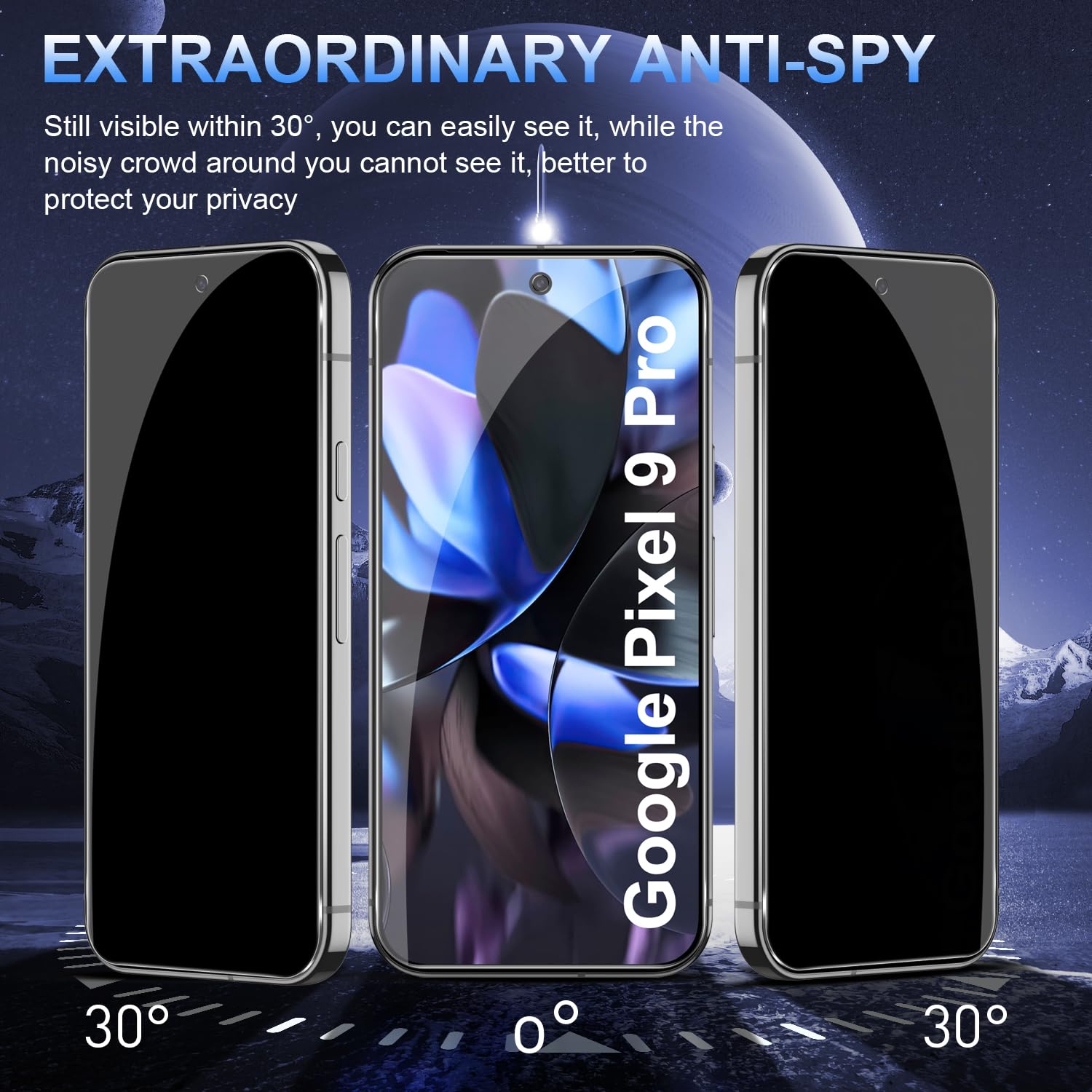 ZAGG Glass Elite - Protector De Pantalla Para Google Pixel 9 / Pixel 9 Pro, Vidrio Templado Ultra Fuerte Con Contenido Reciclado, Resistente A Las Huellas Dactilares, Fácil Instalación