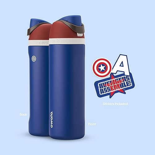 Miniatura 6 de Owala Marvel FreeSip - Botella de agua aislada de acero inoxidable con popote para deportes y viajes, botella de agua deportiva sin BPA, 24 onzas