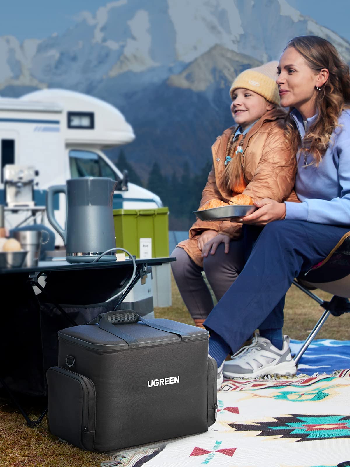 UGREEN Hartschalen-Tragetasche für PowerRoam 600 Portable Power Station (Schwarz (Power Station Nicht im Lieferumfang enthalten)