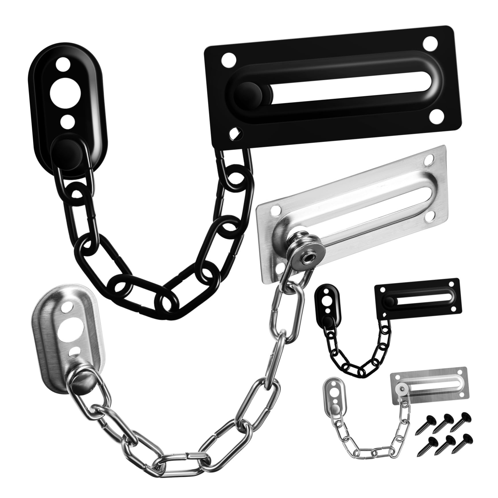 Cerradura de Cadena de Puerta de Acero Inoxidable, 4 Piezas