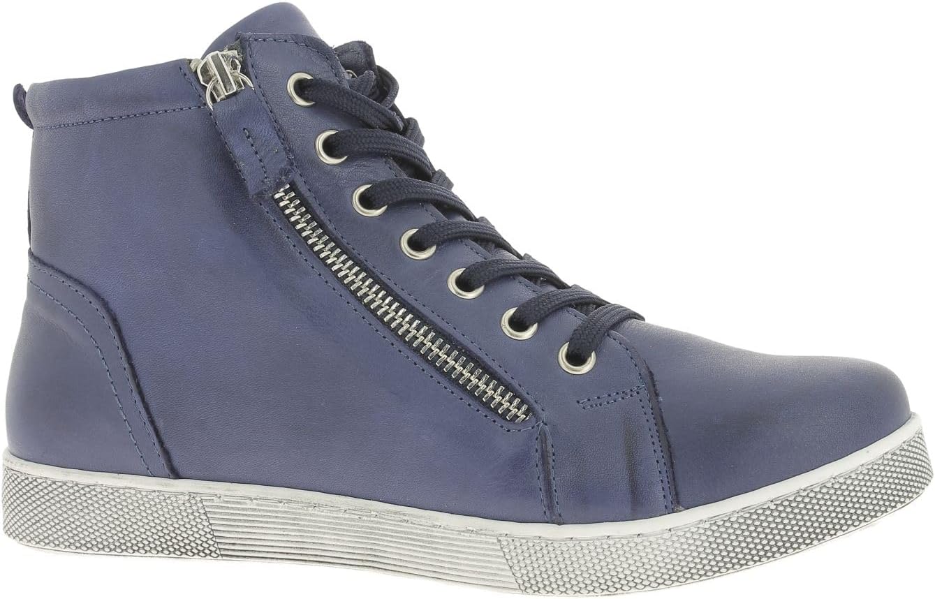 Andrea Conti 0341500767 Damen Hightop Sneaker in Magenta, aus weichem Leder Andrea Conti 0341500767 Damen Hightop Sneaker in Magenta, aus weichem Leder