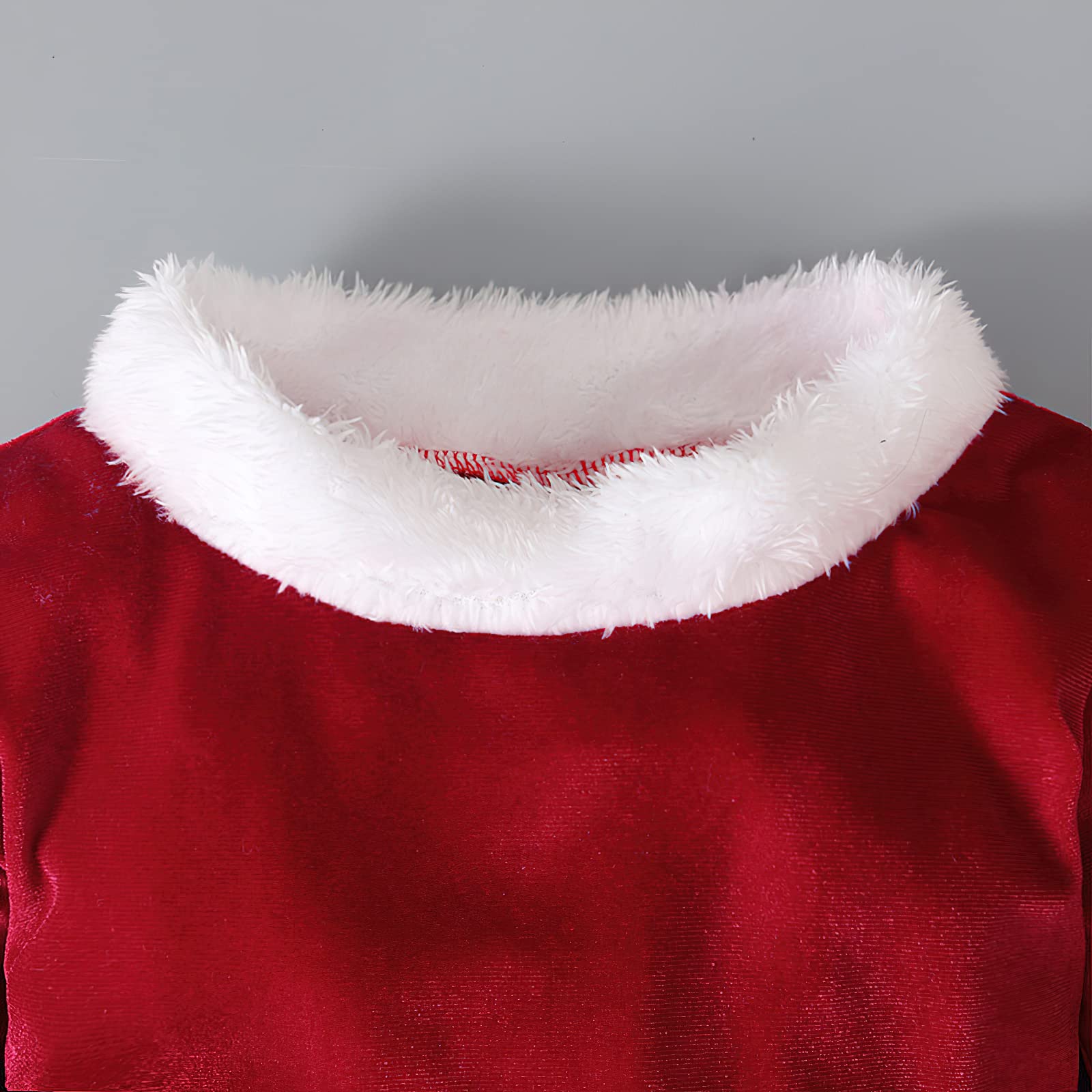 TAGVO Bebe Niña Disfraz de Elfo Conjunto Navidad Cosplay Mi Primera Navidad Conjunto 3 PC Set de Navidad con Ropa Pantalones Diadema Sombrero, Regalos para Niñas 1-9 Años — view 3