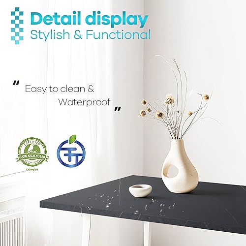 Miniatura 37 de Kaboon Mesa universal de 45.67 x 23.62 pulgadas, escritorio sólido de una pieza, encimera de melamina reversible, escritorios dobles, escritorio en