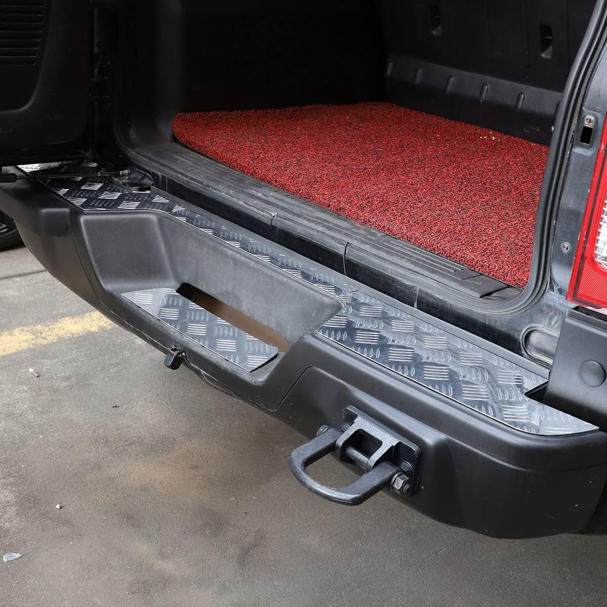PIUGILH Fit for Hummer H3 2005-2009 Rear Bumper Protector Guard Trunk Protection Strip Aluminum Alloy Trunk Door Entry Guards Car Accessories