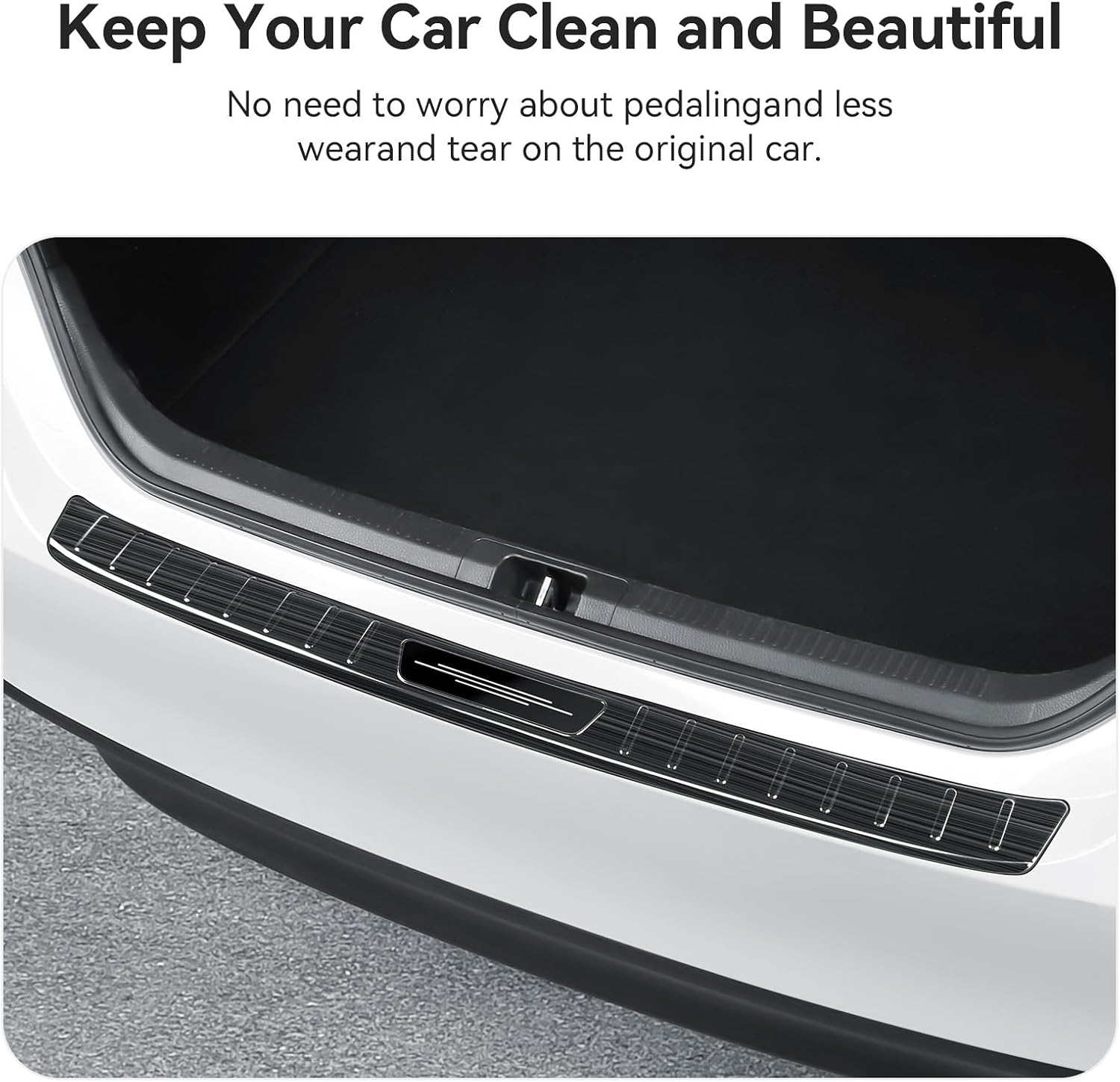 Exterior Rear Bumper Protector for Toyota Camry 2018-2024 2025 2026 (Include Hybrid) Accessories Stainless Steel Rear Bumper Guard Trunk Sill Protector (Black Brushed)