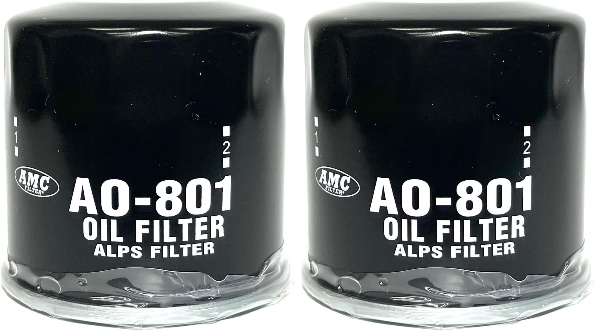 Alps Industrial (ALPS) Automotive Oil Filter Daihatsu AO-801 High Jet Tanto Compatible with Genuine Number 15601-87204 Repair Replacement Parts (x2)