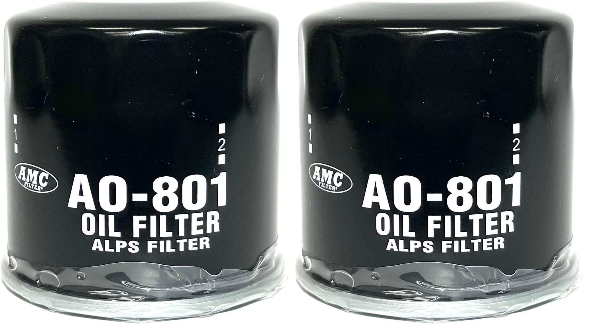 Alps Industrial (ALPS) Automotive Oil Filter Daihatsu AO-801 High Jet Tanto Compatible with Genuine Number 15601-87204 Repair Replacement Parts (x2)